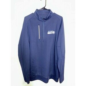 Antigua Seahawks NFL Pullover Blue Size XLT Quarter Zip